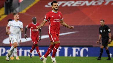 محمد صلاح من مواجهة ليفربول وليدز يونايتد