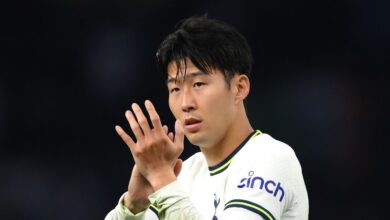 Liverpool target and Tottenham Hotspur forward Son Heung-Min applauds the fans after their sides victory during the UEFA Champions League group D match between Tottenham Hotspur and Eintracht Frankfurt at Tottenham Hotspur Stadium on October 12, 2022 in London, England.