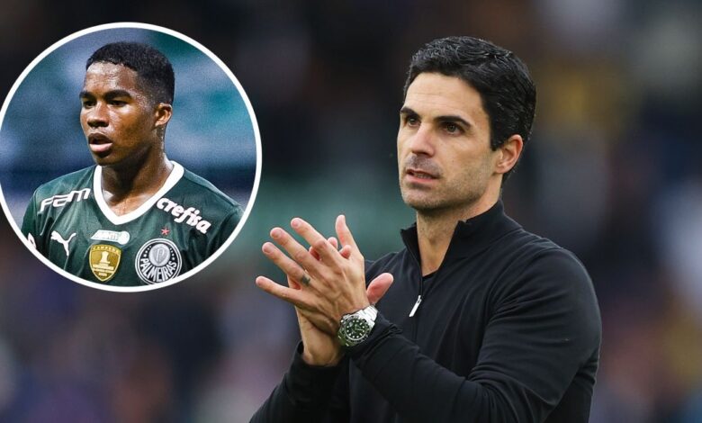 Arsenal manager Mikel Arteta applauds the fans after their sides victory during the Premier League match between Leeds United and Arsenal FC at Elland Road on October 16, 2022 in Leeds, England.