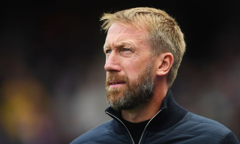 Chelsea head coach Graham Potter, close-up shot