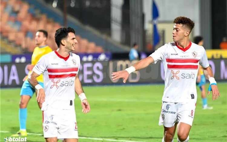 إمام عاشور وأحمد سيد زيزو من مباراة الزمالك والإسماعيلي في الدوري