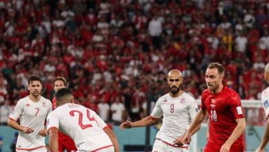 تونس تفشل في خطف الفوز من أنياب الدنمارك بكأس العالم