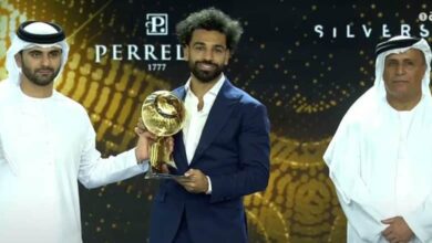 شاهد رد فعل محمد صلاح أثناء إعلان فوزه بجائزة أفضل لاعب