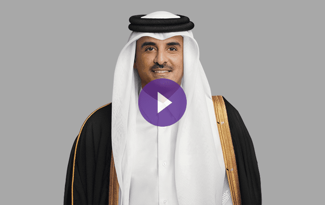 أمير دولة قطر الشيخ تميم بن حمد آل ثاني يشارك الحاضرين في استـاد الثّمامة فرحة تأهل المنتخب المغربي