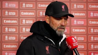 Liverpool manager Jurgen Klopp interviewed following the Emirates FA Cup Third Round match between Liverpool FC and Wolverhampton Wanderers at Anfield on January 07, 2023 in Liverpool, England.