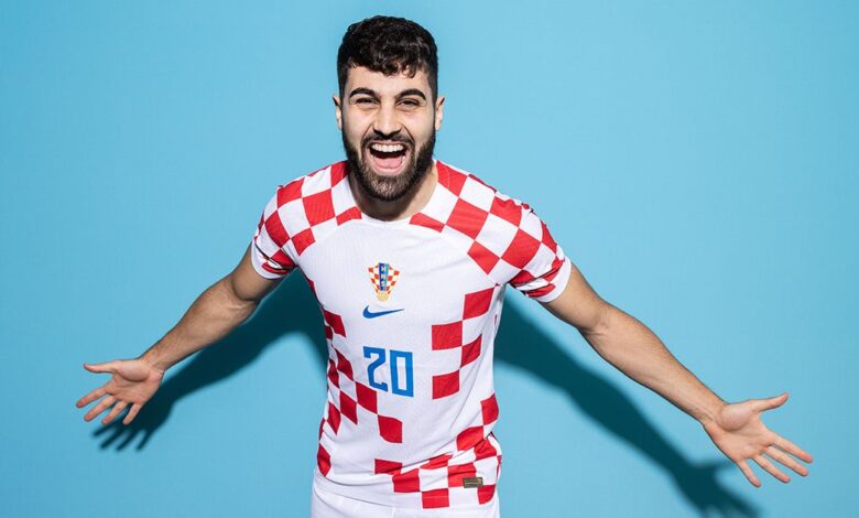 Tottenham target Josko Gvardiol of Croatia poses during the official FIFA World Cup Qatar 2022 portrait session on November 19, 2022 in Doha, Qatar.