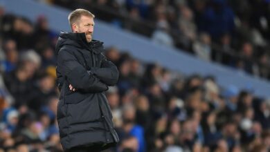 Chelsea Manager Graham Potter during the Emirates FA Cup Third Round match between Manchester City and Chelsea at Etihad Stadium on January 8, 2023 in Manchester, England