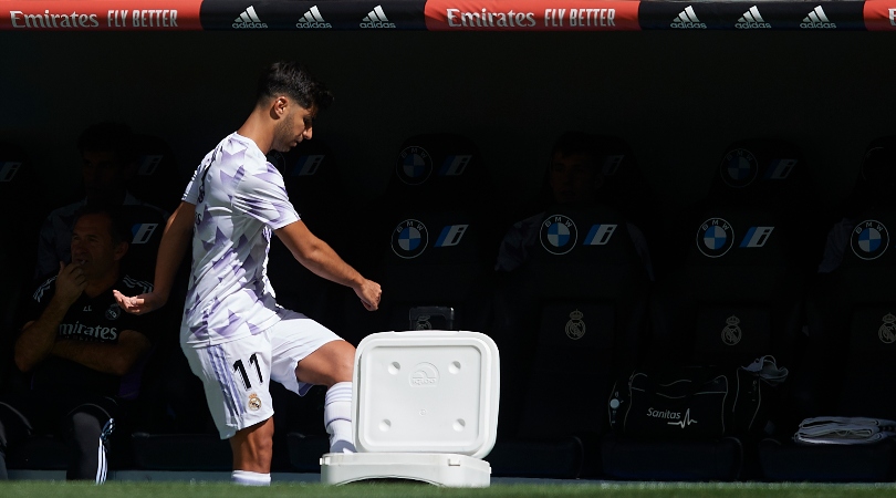 يرد ماركو أسينسيو بغضب على كونه بديلاً غير مستخدم في فوز ريال مدريد 4-1 على مايوركا.