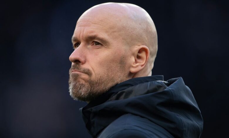 Manchester United manager Erik ten Hag looks on during the Carabao Cup final match between Manchester United and Newcastle United at Wembley Stadium on 26 February, 2023 in London, United Kingdom.