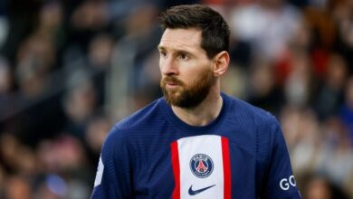 Lionel Messi in action for PSG against Toulouse in Ligue 1 in February 2023.
