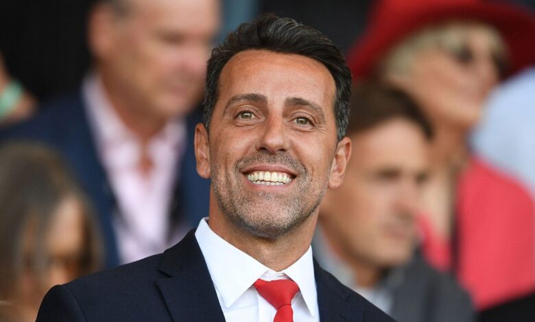 Arsenal Director of Football Edu before the Premier League match between AFC Bournemouth and Arsenal FC at Vitality Stadium on August 20, 2022 in Bournemouth, England.