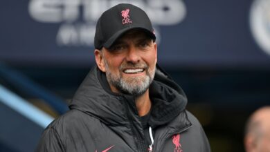 Liverpool manager Jurgen Klopp looks on prior to the Premier League match between Manchester City and Liverpool at the Etihad Stadium on April 1, 2023 in Manchester, United Kingdom.