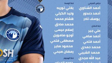 21 لاعباً في قائمة بيراميدز استعدادًا لمباراة غزل المحلة في الدوري المصري