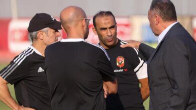 الخطيب يتواجد في مران الأهلي لدعم اللاعبين قبل القمة 126 أمام الزمالك