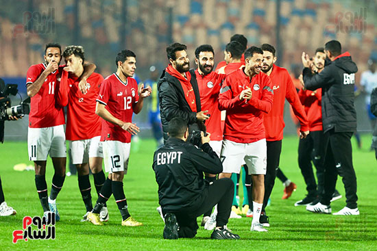 احتفالات لاعبى منتخب مصر