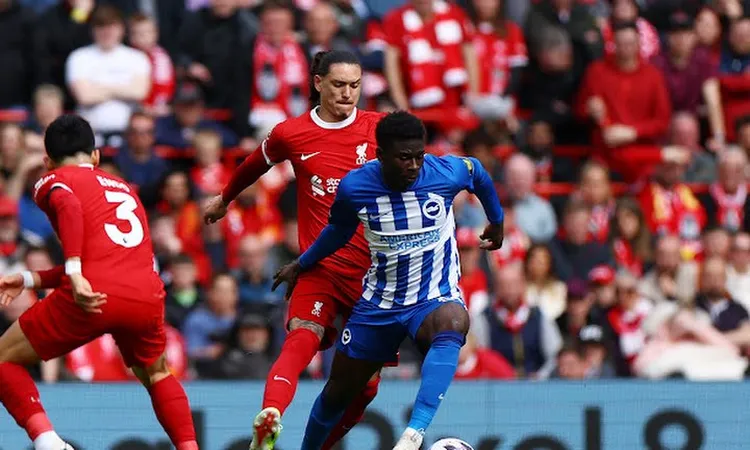 بمشاركة صلاح.. ليفربول يتعادل مع برايتون 2-1 وصلاح يسجل